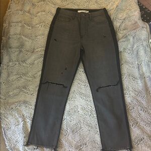 Hidden Jeans – Tracey High Rise Straight, Distressed Black, Size 27